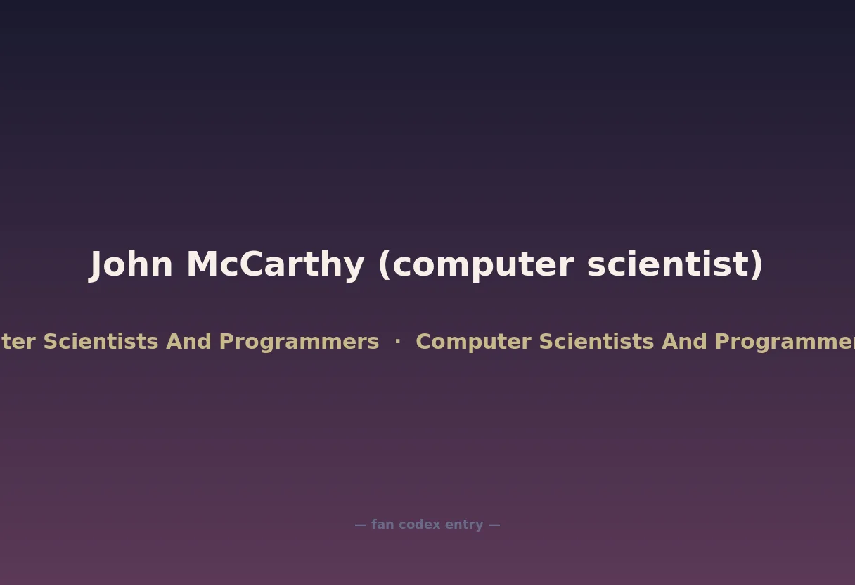 John McCarthy (computer scientist)